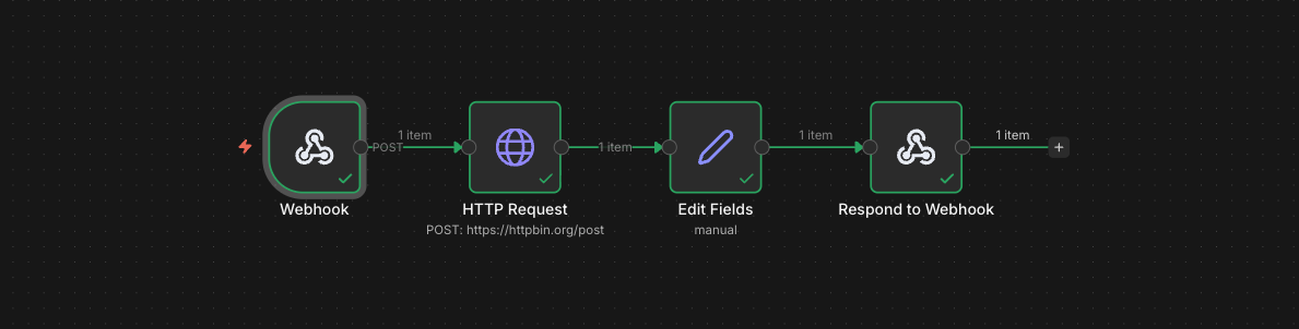 완성된 워크플로우