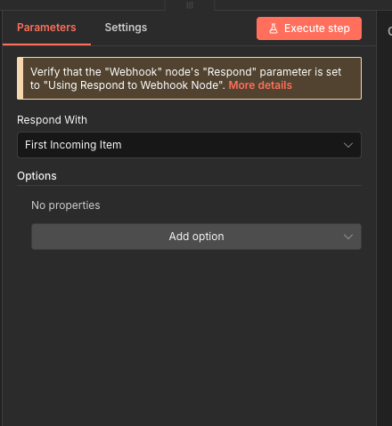 Respond to Webhook 설정